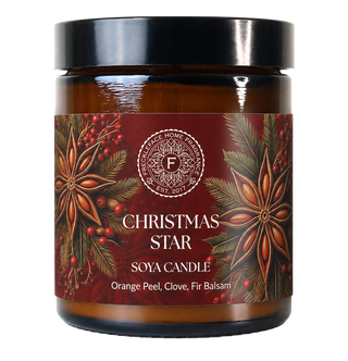 Christmas Star Apothecary Jar Candle