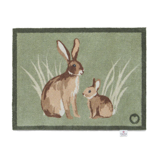 Rabbits in Reeds Door Mat
