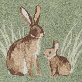 Rabbits in Reeds Door Mat