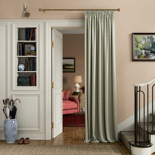 Floral Foulard Lined Curtains 90"x90" Creme/Multi