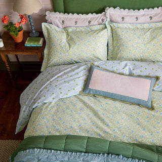 Trailing Ditsy  Cover Set Double Green