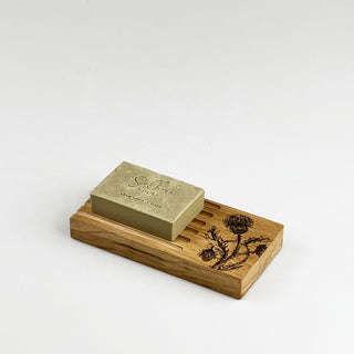 Oak Soap & Dish Set Thistle