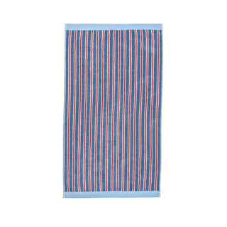Causeway Stripe Bath Towel Blue / Red