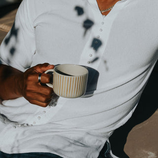 Yarrow Mug Brushed Mustard Yellow Medium Set of 2