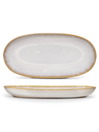 White Amazonia Large Oval Serving Platter