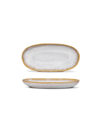 White Amazonia Small Oval Serving Platter