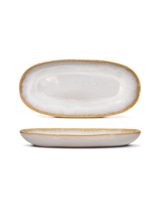 White Amazonia Medium Oval Serving Platter