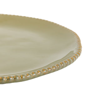 Organic Beaded Side Plate Olive