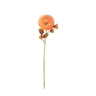 Orange Faux Dahlia Stem