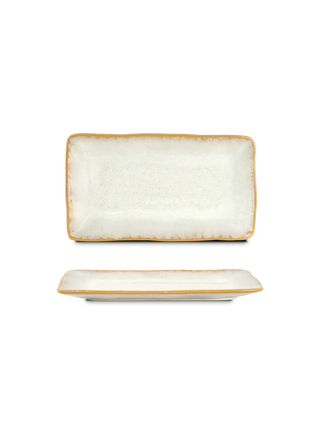 White Amazonia Medium Rectangular Plate