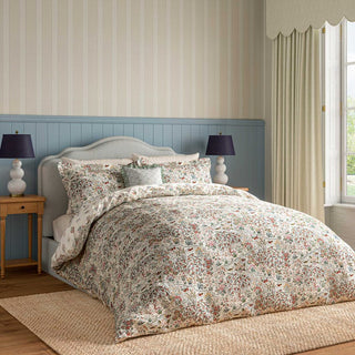 Moat Birds Double Duvet Set Damson/Cobalt