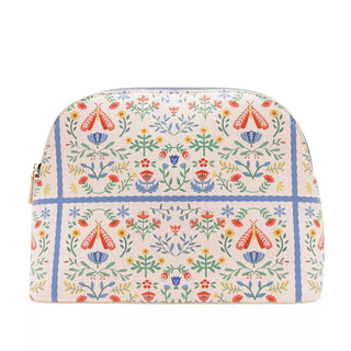 Sophia Lane Large Floral Make-Up Bag  Cream