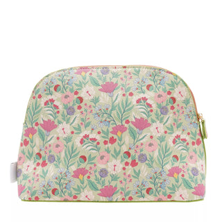 Sophia Lane Large Floral Make-Up Bag - Green