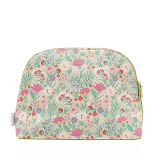 Sophia Lane Large Floral Make-Up Bag - Green