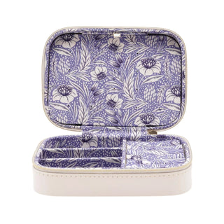 Sophia Lane White & Blue Floral Jewellery Box