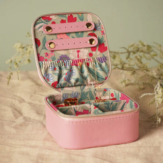 Sophia Lane Pink & Green Floral Jewellery Box