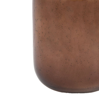 Pomegranate Brown Glass Candle Lrg