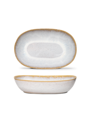 White Amazonia Large Deep Oval Serving Dish