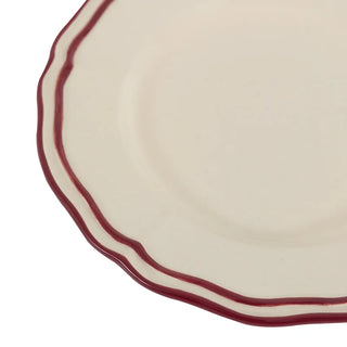 Heritage Scallop Side Plates Red 4pk