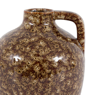 Mikka Ceramic Reactive Glaze Bottle Vase Brown