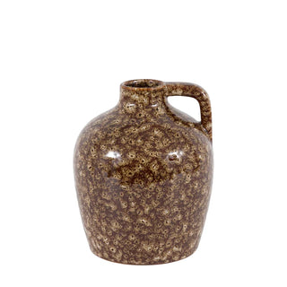 Mikka Ceramic Reactive Glaze Bottle Vase Brown