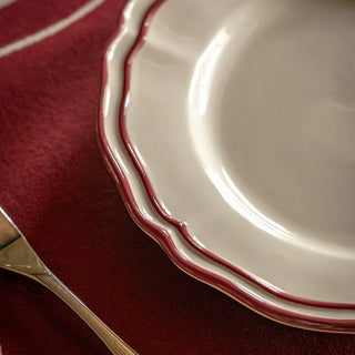 Heritage Scallop Side Plates Red 4pk