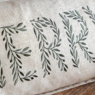 Woodland Embroidered Merry Cushion