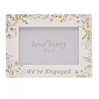 Love Story Wildflower Photo Frame 4" x 6" - Engaged