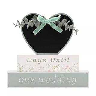 Love Story Wildflower Countdown Mantel Plaque
