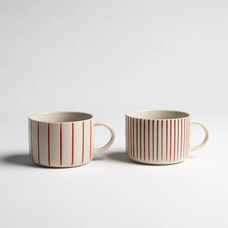 Yarrow Mug Brushed Earth Red Large Set of 2