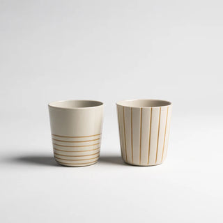 Sorrel Beaker Brushed Mustard Yellow Large Set of 2