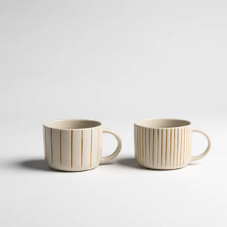 Yarrow Mug Brushed Mustard Yellow Medium Set of 2
