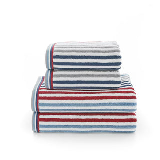 Hanover Stripe Bath Towel Denim