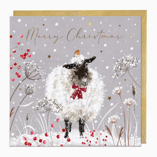Sheep In The Snow Christmas Card