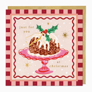 Vintage Pudding Christmas Card