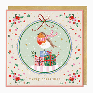 Vintage Robin Christmas Card