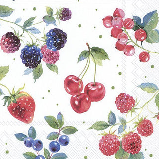 Red Summer Fruits Paper Napkin