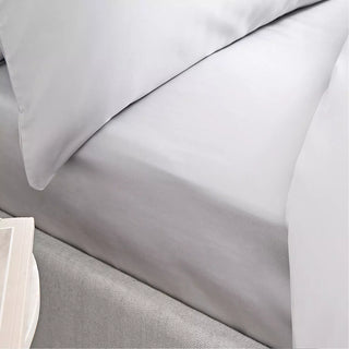 Bianca 400 Thread Count Cotton Sateen Single Flat Sheet Dove Grey
