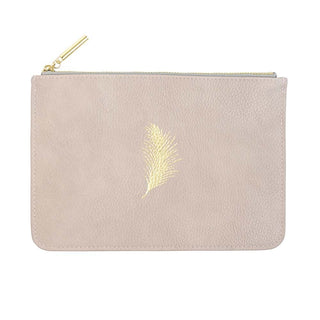 Pink Leaf Cosmetic Bag