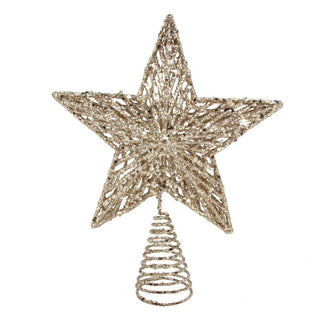 Champagne Gold Tree Top Star 23cm