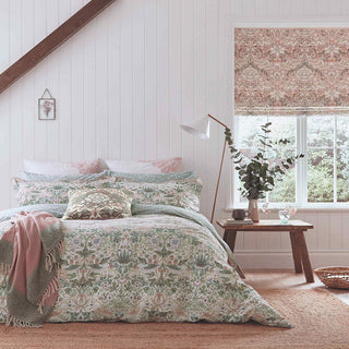 Strawberry Thief Double Duvet Cover Cochineal Pink