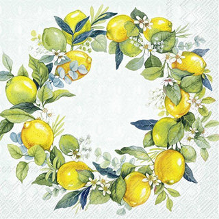 Lemon Wreath Mint Paper Napkin