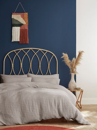 Caspian Cotton Waffle Single Duvet Set Stone