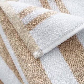 Reversible Natural Stripe Jacquard Bath Towel