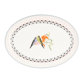 Painted Table Ceramic Oval Platter 36cm