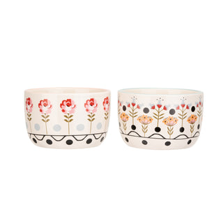 Painted Table Ceramic Ramekin Set of 2