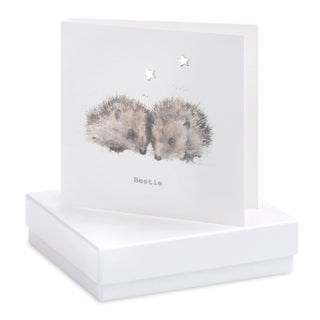 Boxed Hedgehogs Bestie Earring Card