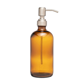 Amber Glass Pump Bottle 500ml