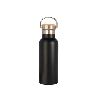 Double Wall Bottle With Bamboo Lid 500ml Midnight