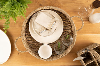 Artisan Street Round Seagrass Tray With Handles